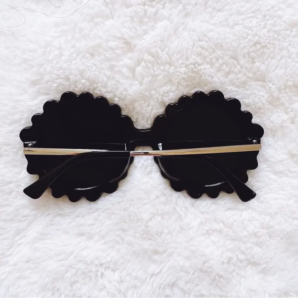 Diana Black & White Round Crystal Embellished Sunglasses - Picture 9 of 9